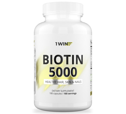 Биотин 1WIN Biotin 5000 мкг (180 капс)