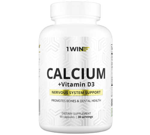 Кальций+Витамин Д3 1WIN Calcium+Vitamin D3, 90 капсул