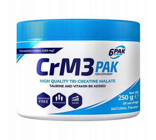 Креатин малат 6PAK Nutrition CrM3 (250 гр)