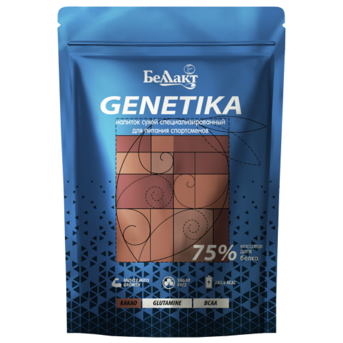 Сывороточный протеин Беллакт Genetika 75%, 900 грамм - Какао купить в ...