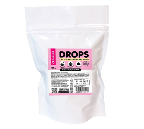 Шоколадные дропсы без сахара Chikalab Drops (150 гр)