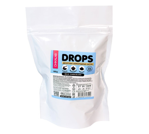 Шоколадные дропсы без сахара Chikalab Drops (150 гр)