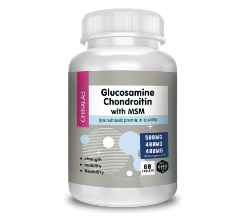 Глюкозамин хондроитин МСМ Chikalab Glucosamine Chondroitin & MSM (60 таб)