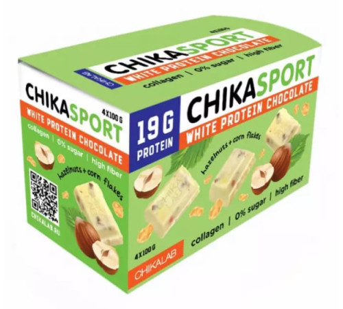 Белый шоколад без сахара Chikalab Chika Sport (100 гр)