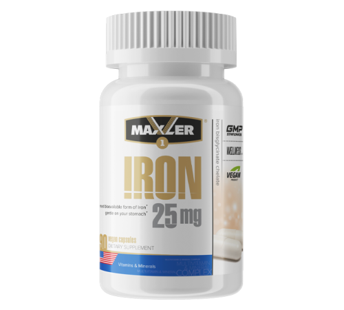 Железо Maxler Iron 25 mg (90 капс)