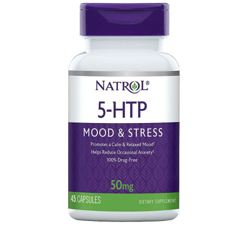 5-Гидрокситриптофан Natrol 5-HTP 50mg (30 капс)