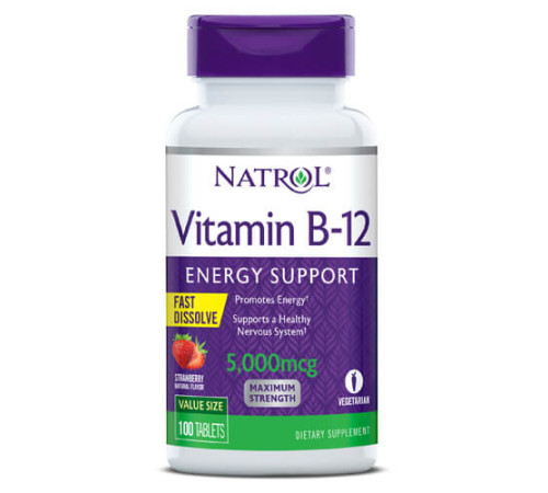 Витамин Б12 Natrol Vitamin B12 5000mcg (100 таб)