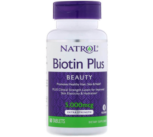 Биотин Natrol Biotin Plus (60 таб)
