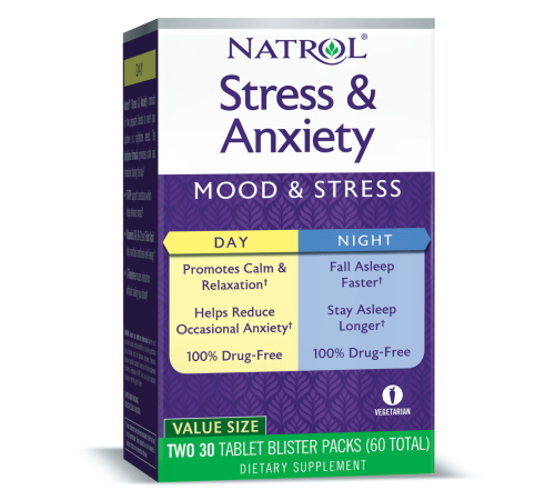 Антистресс Natrol Stress & Anxiety (60 капс)