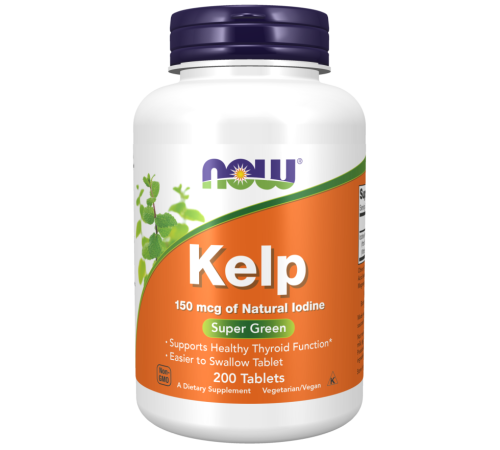Йод, келп Now Foods Kelp 150 mcg (200 таб)