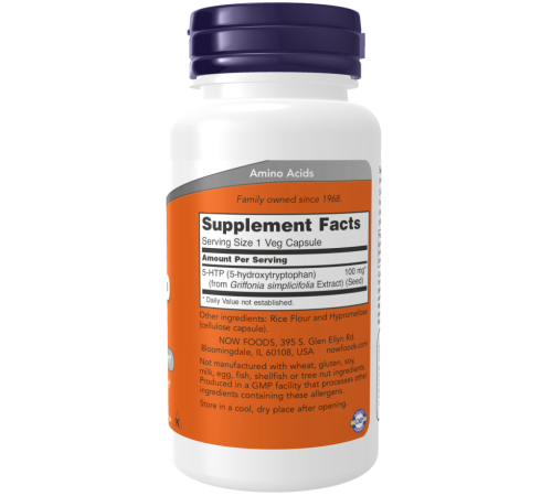5-Гидрокситриптофан Now Foods 5-HTP 100mg (60 капс)
