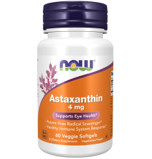 Астаксантин Now Foods Astaxanthin 4 мг (60 капс)