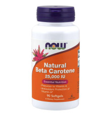 Бета-каротин Now Foods Natural Beta Carotene 25,000 (90 капс)