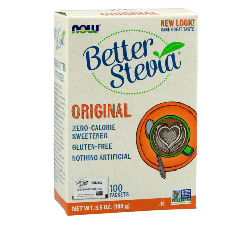 Стевия Now Foods Better Stevia Original (100 пак)