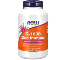 Витамин Ц, Цинк Now Foods C-1000 & Zinc Immune (180 капс)