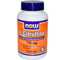 Цитруллин NOW L-Citrulline 750 (90 капс)