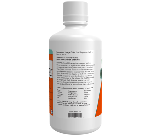 Коллоидные минералы Now Foods Colloidal Minerals (946 мл) - вкус мяты