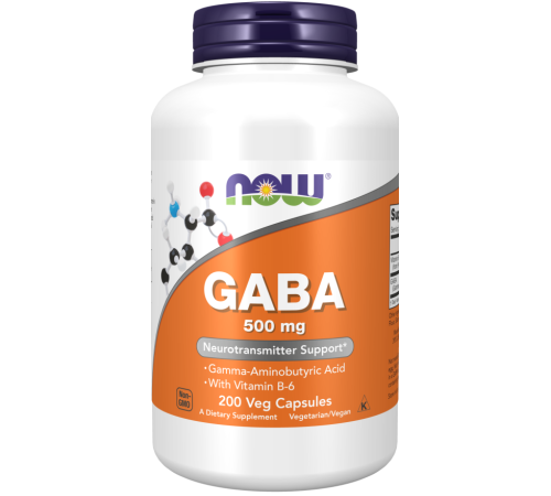 Габа Now Foods GABA + B6 500 мг (200 капс)