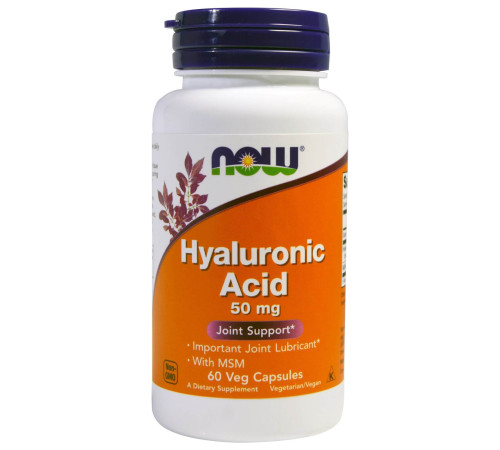 Гиалуроновая кислота Now Foods Hyaluronic Acid 50 mg + MSM