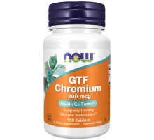Хром хелат Now Foods GTF Chromium (100 таб)