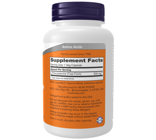 Л-фенилаланин Now Foods L-Phenylalanine (120 капс)