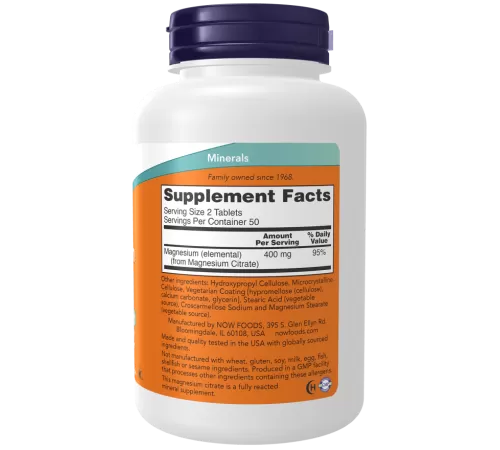 Магний Now Foods Magnesium Citrate 200 мг