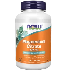 Магний Now Foods Magnesium Citrate 200 мг (100 таб)