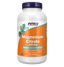 Магний Now Foods Magnesium Citrate 200 мг (250 таб)
