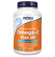 Омега 3, рыбий жир Now Foods Omega-3 (200 капс)
