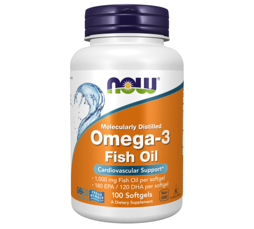 Омега 3, рыбий жир Now Foods Omega-3
