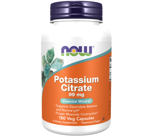 Калий цитрат Now Foods Potassium Citrate (180 капс)