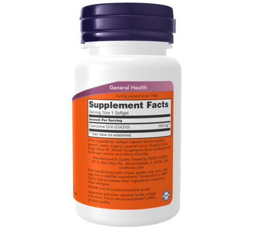 Коэнзим Q10 Now Foods CoQ10 100mg