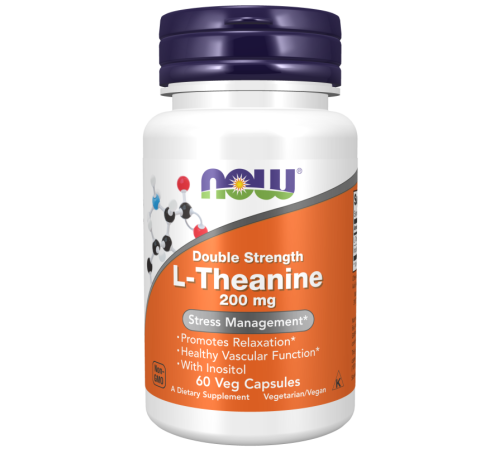 Теанин Now Foods L-Theanine 200mg (60 капс)
