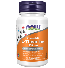 Теанин 100 мг Now Foods L-Theanine (90 жев. таб)