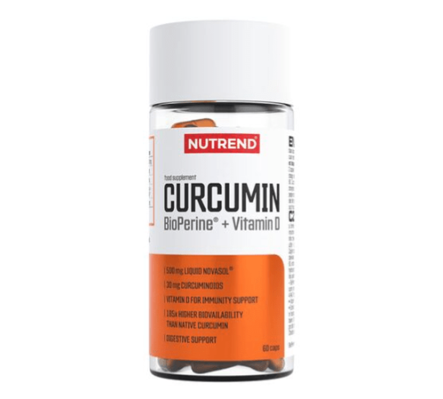 Куркумин Nutrend Curcumin + Bioperine + Vitamin D (60 капс)
