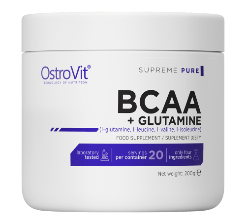 Аминокислоты OstroVit BCAA + Glutamine (200 гр)