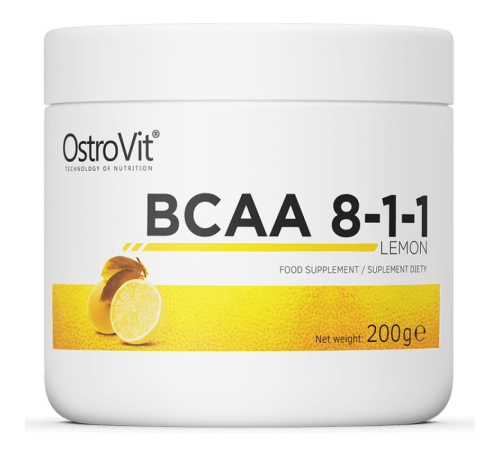 Аминокислоты OstroVit BCAA 8-1-1 (200 гр) - Лимон и без вкуса