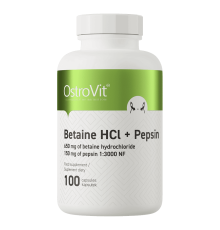 Бетаин гидрохлорид + Пепсин OstroVit Betaine HCL + Pepsin (100 капс)