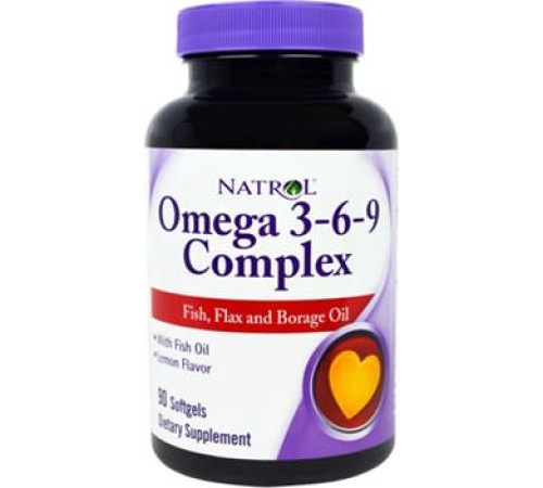 Жирные кислоты омега Natrol Omega 3-6-9 Complex
