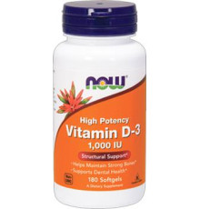 Витамин Д3 Now Foods Vitamin D-3 1000 IU (180 капс)