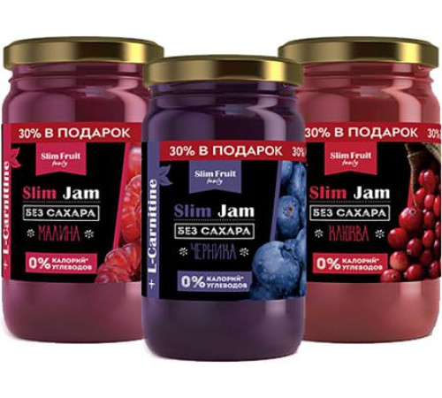 Бескалорийные джемы с карнитином Slim Fruit Slim Jam + L-Carnitine Бескалорийные джемы с карнитином Slim Fruit Slim Jam + L-Carnitine