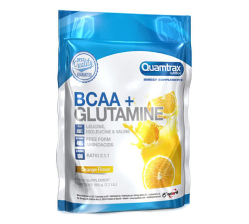 Аминокислоты Quamtrax Nutrition BCAA 2:1:1 + Glutamine (500 гр)