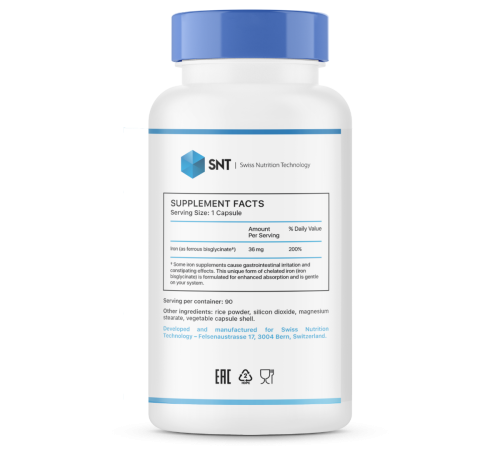 Железо хелат SNT Iron 36mg (60 капс)