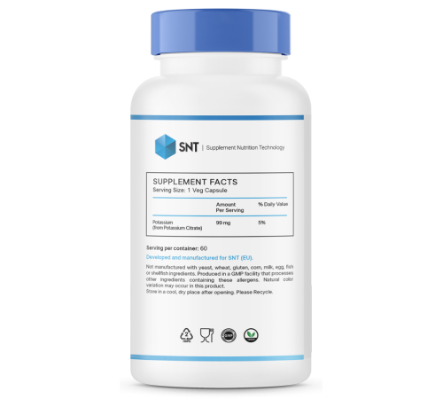 Калий цитрат SNT Potassium Citrate (60 капс)
