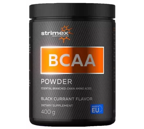 Аминокислоты БЦАА Strimex BCAA Powder, 400 гр - Черная смородина