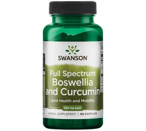 Босвелия Куркумин Swanson Boswellia and Curcumin (60 капс)
