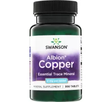 Хелат Меди 2 мг Swanson Albion Copper (300 таб)