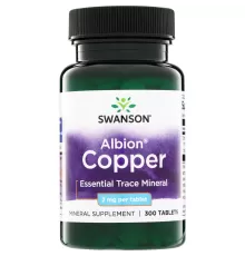 Хелат Меди 2 мг Swanson Albion Copper (300 таб)
