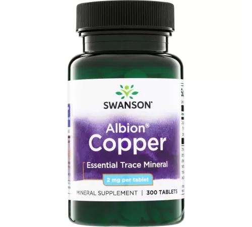 Хелат Меди 2 мг Swanson Albion Copper (300 таб)