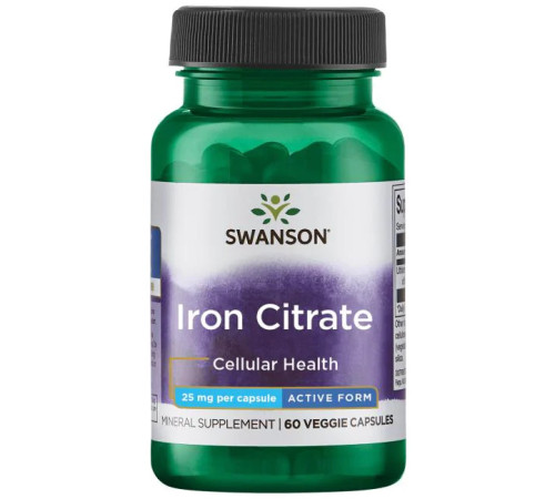 Железо Swanson Iron Citrate (60 капс)